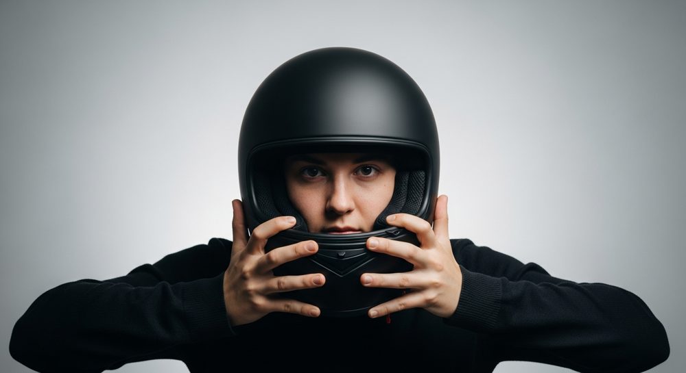 Ajuste de la correa del casco de moto para la talla correcta - guia de tallas OutletBiker