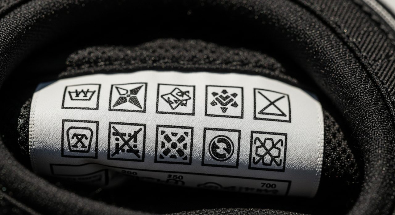 Detalle de la etiqueta con la clasificación de protección de una prenda de moto – OutletBiker