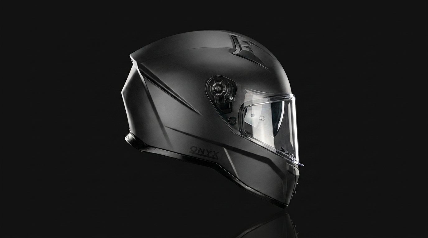 Casco de moto modular de la marca HJC sobre fondo neutro de estudio – OutletBiker