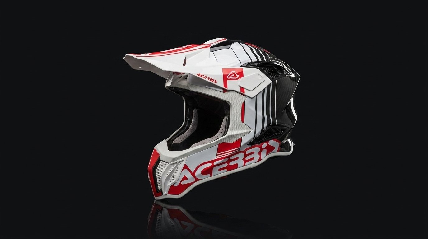 Un casco de moto viejo y desgastado junto a uno nuevo sobre fondo neutro – OutletBiker