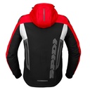 Spidi HOODIE WARRIOR Black Red White - imagen 2