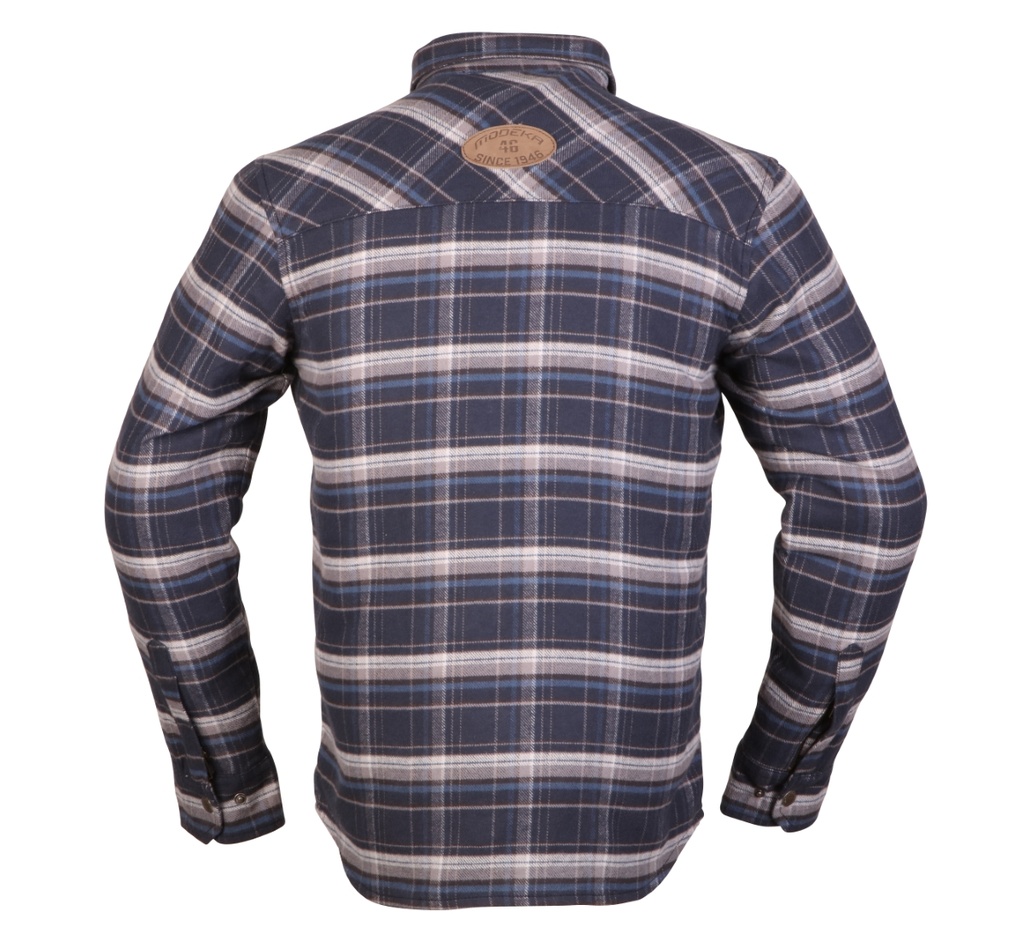 Modeka Flannel shirt Nooner Blue Beige - imagen 1