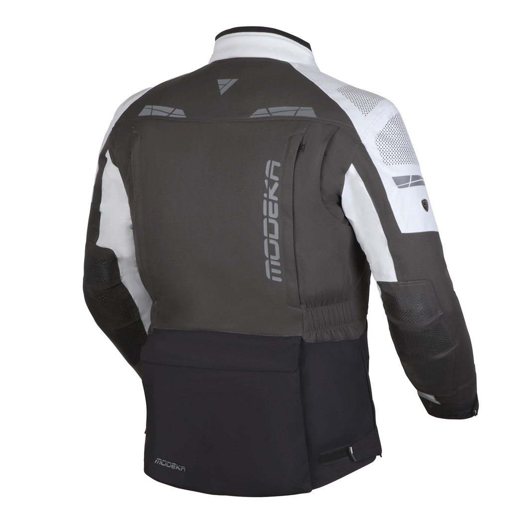 Modeka Hydron Jacket Light Gray Dark Gray Black - imagen 1