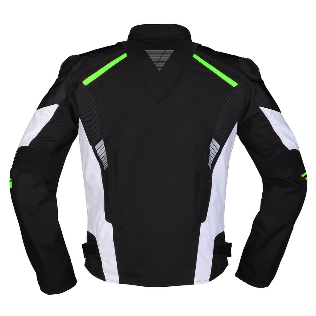 Modeka Lineos Jacket Black White Green - imagen 1