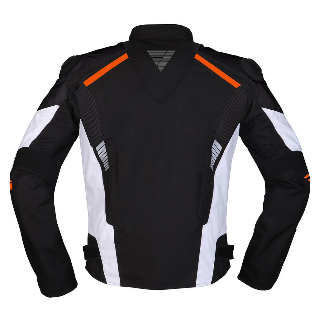 Modeka Lineos Jacket Black White Orange - imagen 1