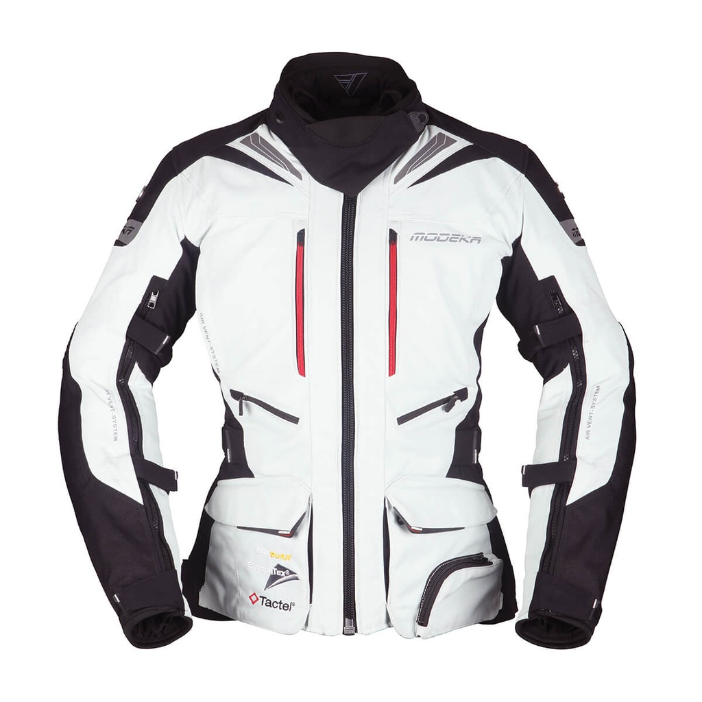 Modeka Panamericana Lady Jacket Light Gray Black - imagen 1