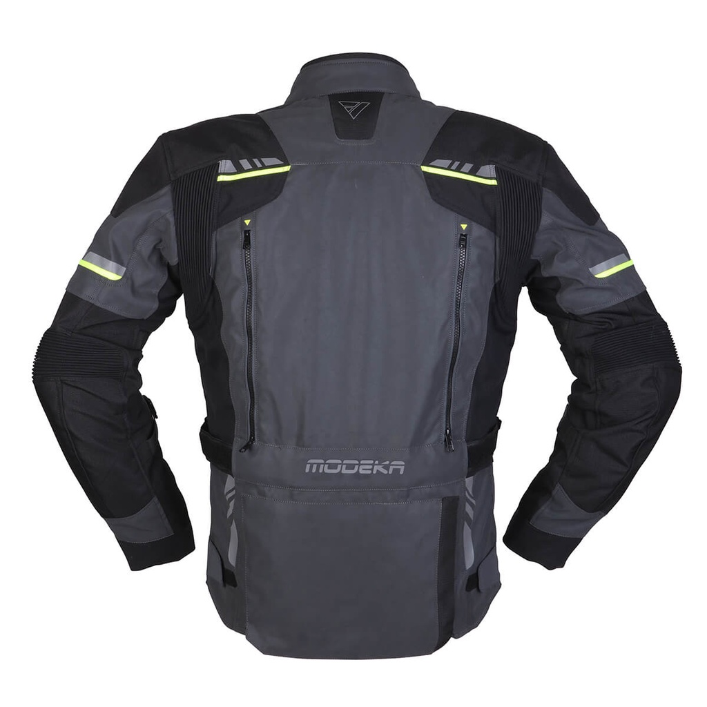 Modeka Taran Flash Jacket Bw Dk.Grey Yellow - imagen 1