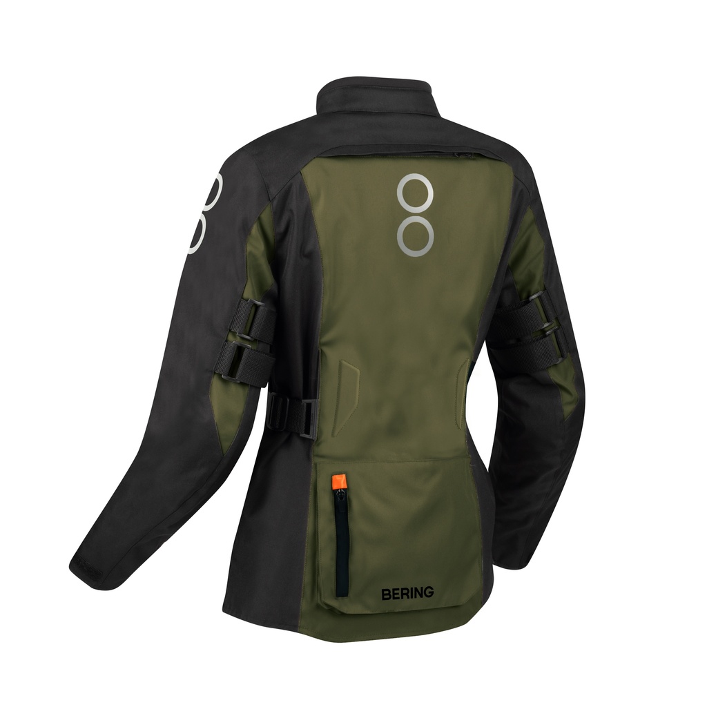 Chaqueta Bering Zephyr Mujer Negro Caqui Naranja - imagen 1
