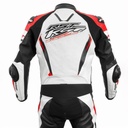 Mono De Piel Rst V4.1 Evo Kangaroo Airbag Ce Hombre - Bianco Rojo Negro - vista lateral