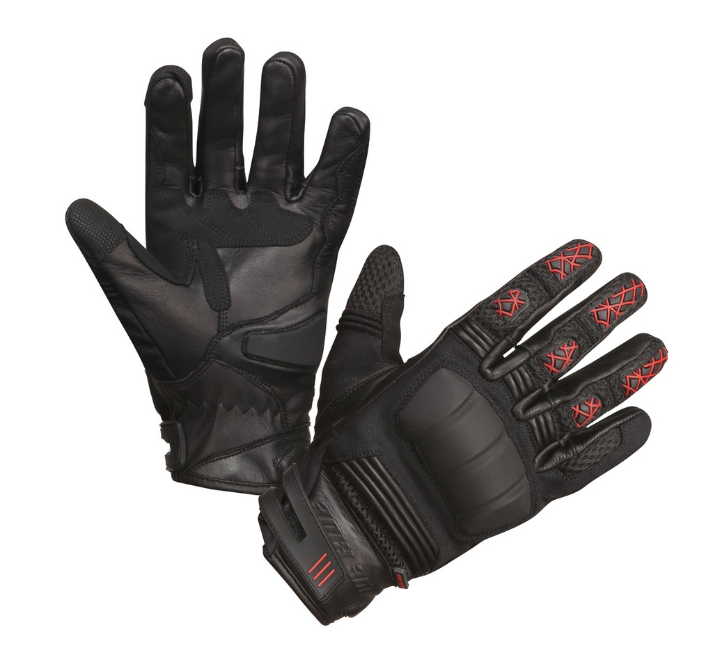 [074330 401 6] Modeka Glove Ennos Black/Red (6)