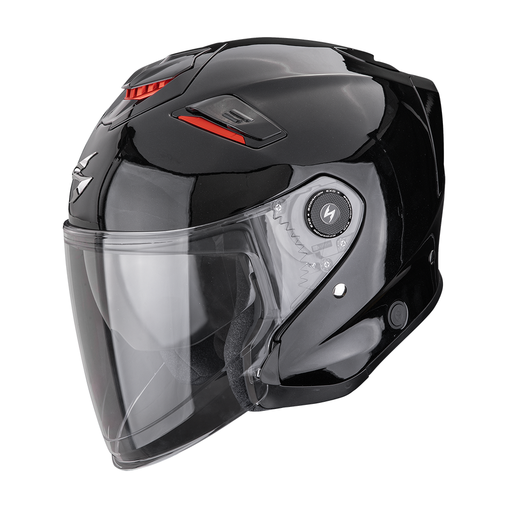 Casco Scorpion Exo-Gt Jet Liso Metálico Negro