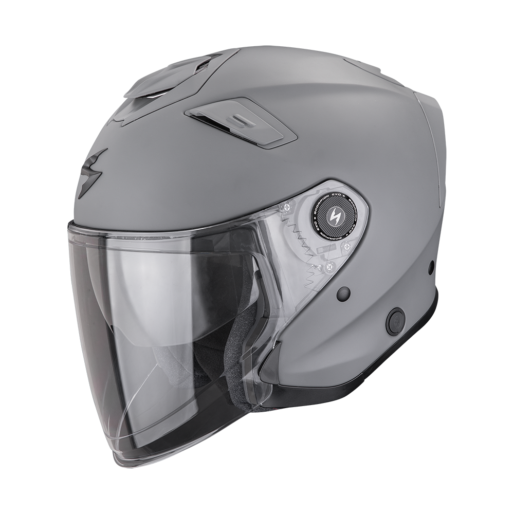Casco Scorpion Exo-Gt Jet Liso Mate Gris Cemento