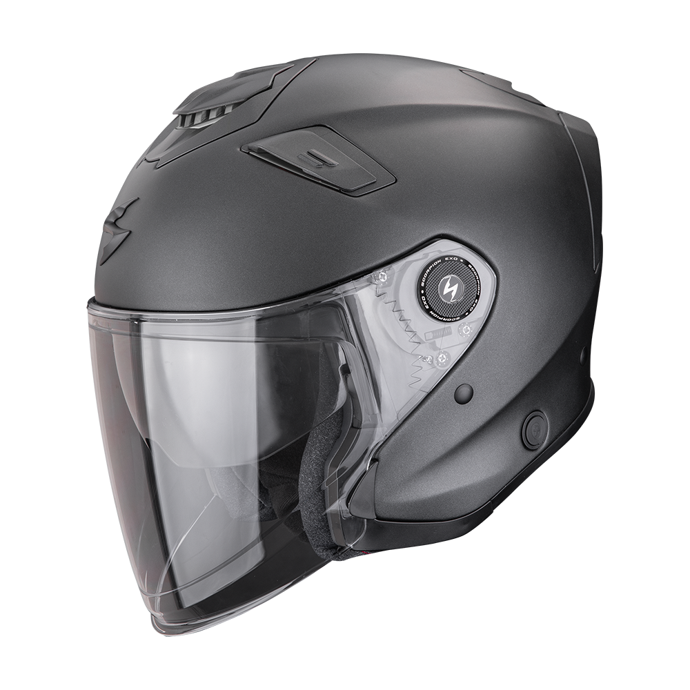 Casco Scorpion Exo-Gt Jet Liso Mate Perla Negro