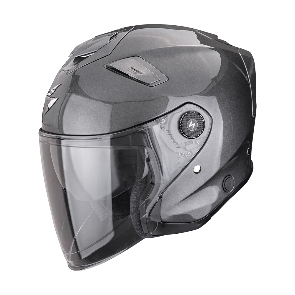 Casco Scorpion Exo-Gt Jet Liso Metálico Gris