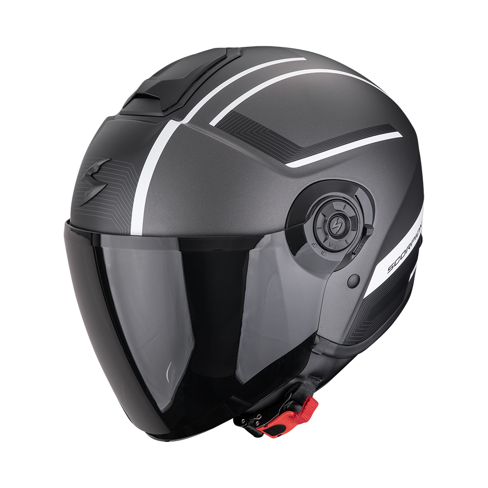 Casco Scorpion Exo-City II Cosmos Mate Plata-Blanco