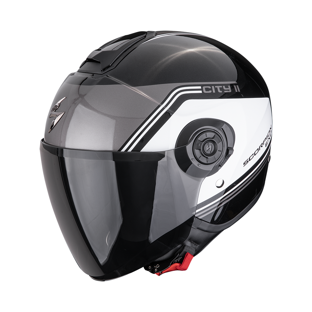 Casco Scorpion Exo-City II Vita Metal Negro-Blanco