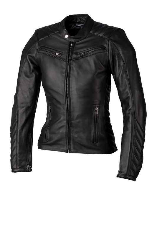 Chaqueta De Piel (Mujer) Rst Roadster 3 Ce Negro, Talla 8/Xs