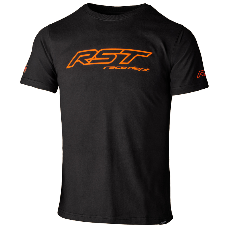 Camiseta Hombre Rst Race Dept Logo - Naranja Flúor
