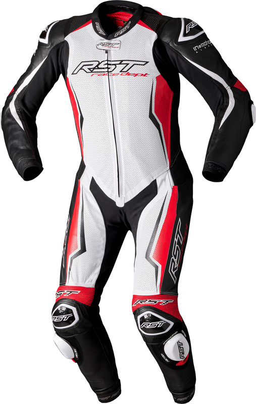 Mono De Piel Rst V4.1 Evo Kangaroo Airbag Ce Hombre - Bianco/Rojo/Negro
