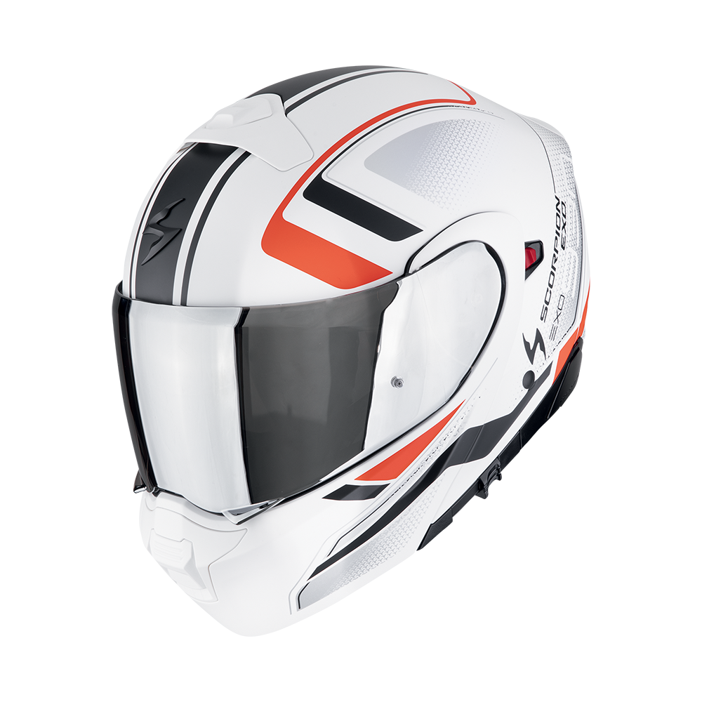 Casco Scorpion Exo-930 Evo Ardens Mate Blanco-Negro-Rojo