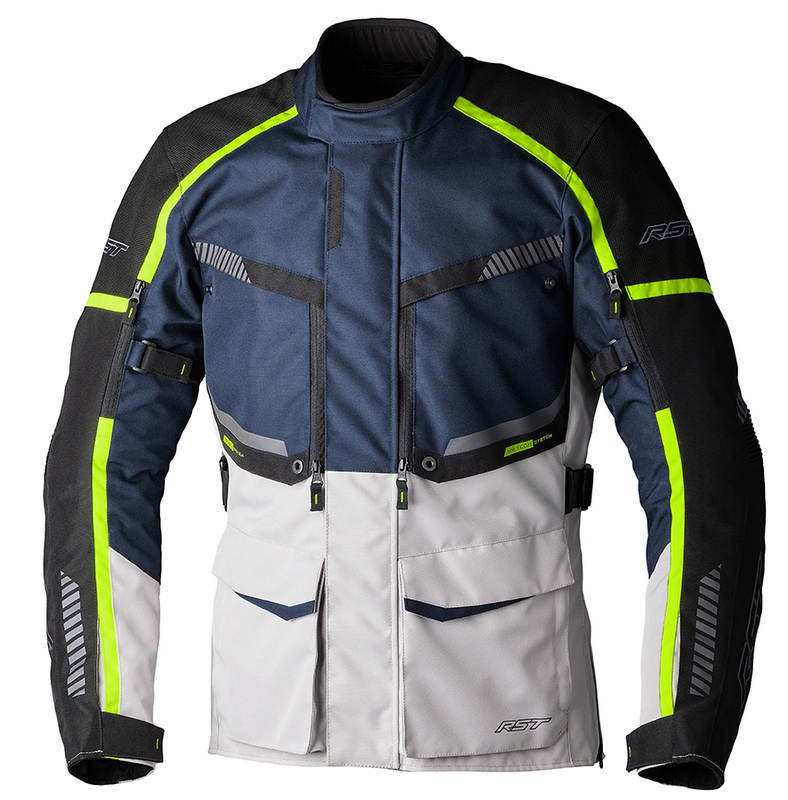 Chaqueta Textil Rst Maverick Evo Ce Hombre - Navy / Plata