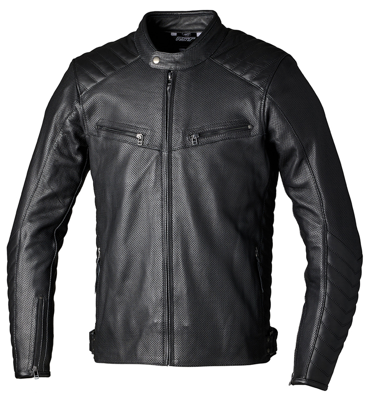 Chaqueta De Cuero Rst Roadster Air Ce Hombre - Negro