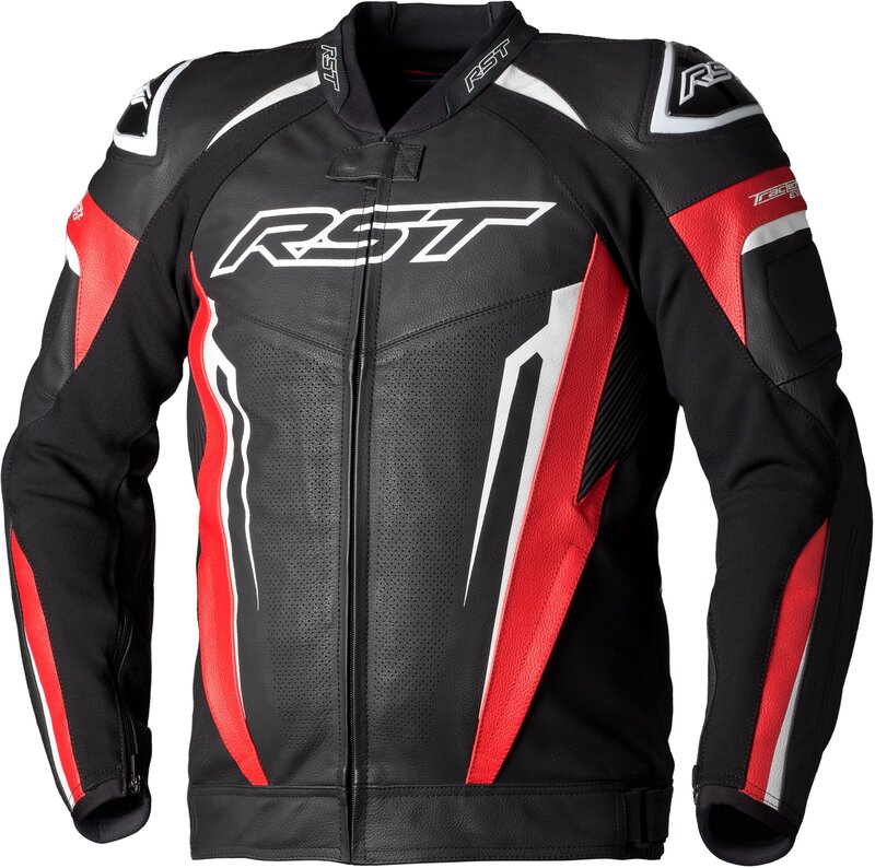 Chaqueta De Cuero Rst Tractech Evo 5 Ce Hombre - Rojo / Negro / Blanco