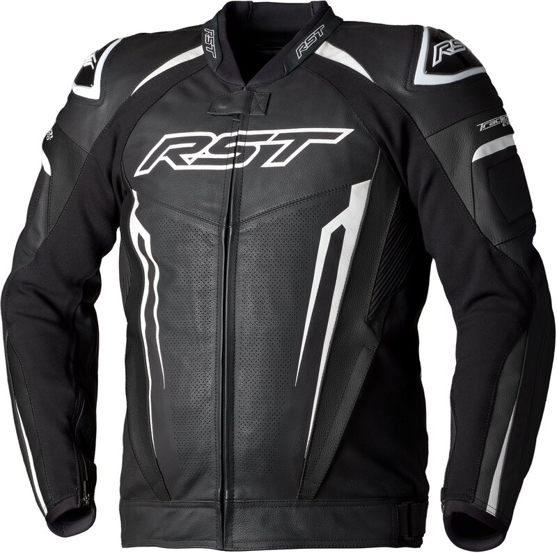 Chaqueta De Cuero Rst Tractech Evo 5 Ce Hombre - Negro / Blanco / Negro