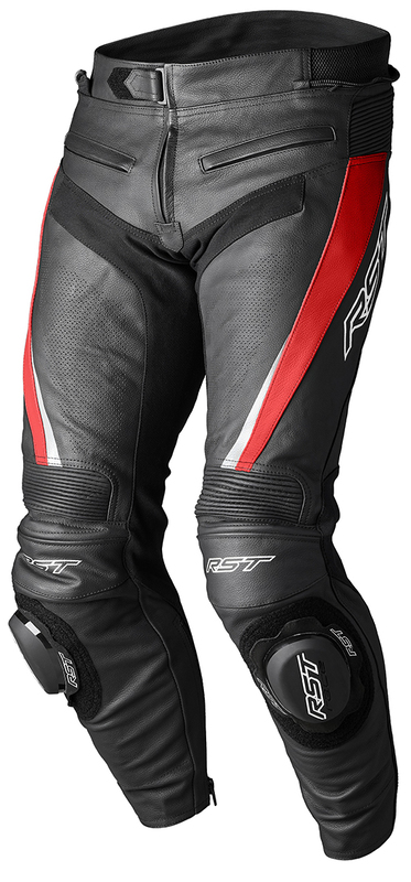 [103464RED-38] Pantalón De Cuero Rst Tractech Evo 5 Ce Hombre - Rojo / Negro / Blanco (38)