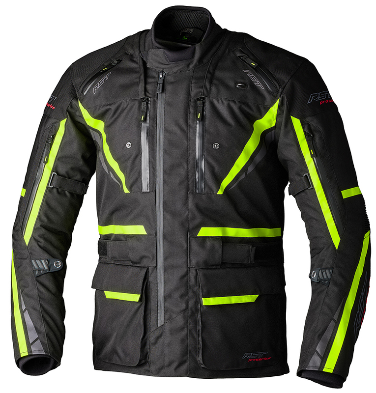 Chaqueta Textil Rst Pro Series Paragon 7 Ce Hombre - Negro / Amarillo Flúor