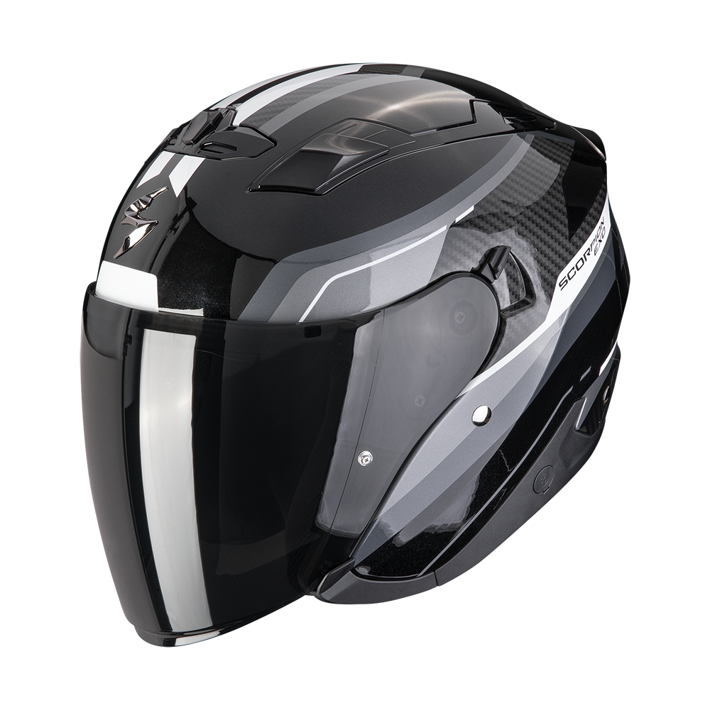Casco Scorpion Exo-230 Hipe Negro-Plata