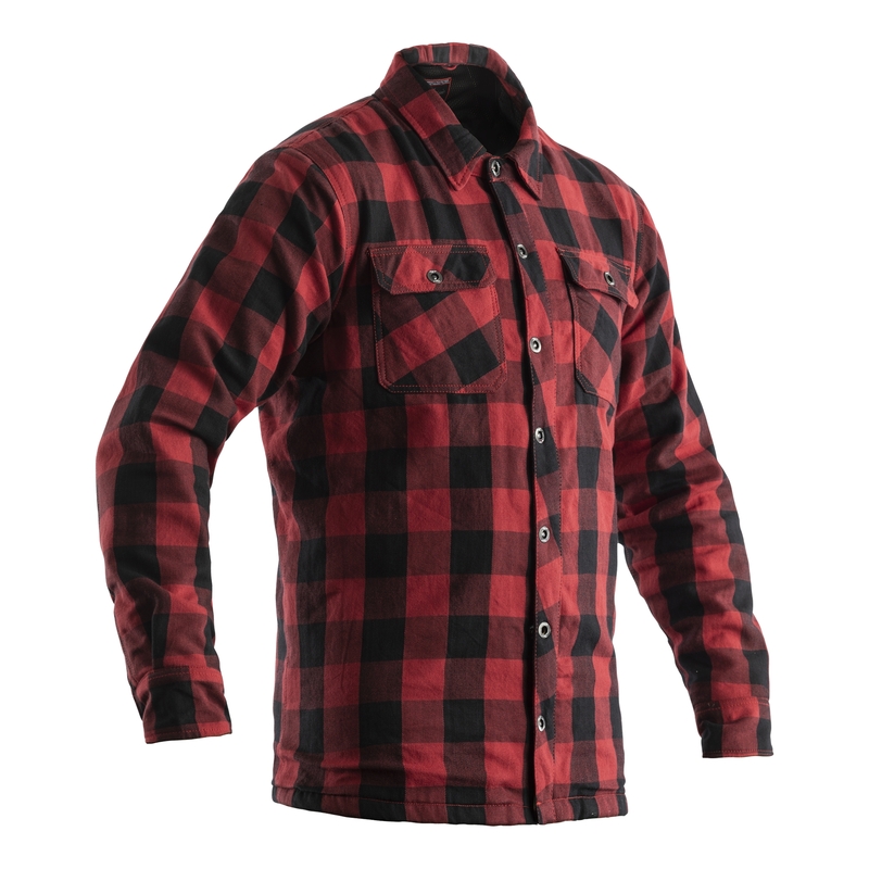 Chaqueta Textil Reforzada Con Aramida Rst Lumberjack Ce Hombre - Rojo