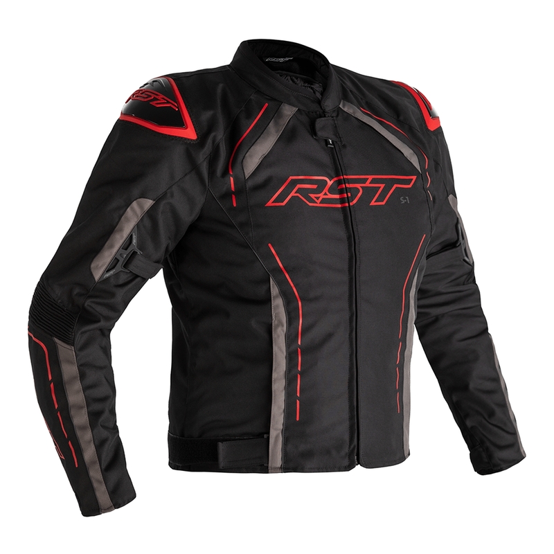 Chaqueta (Textil) Rst S-1 Negro/Gris/Rojo, 52 Eu/Talla M