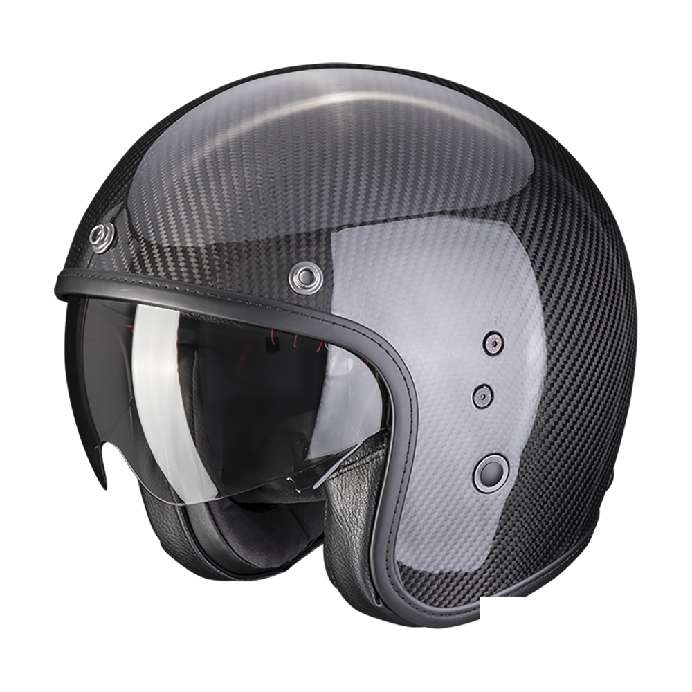 Casco Scorpion Belfast Evo Carbon Liso Negro