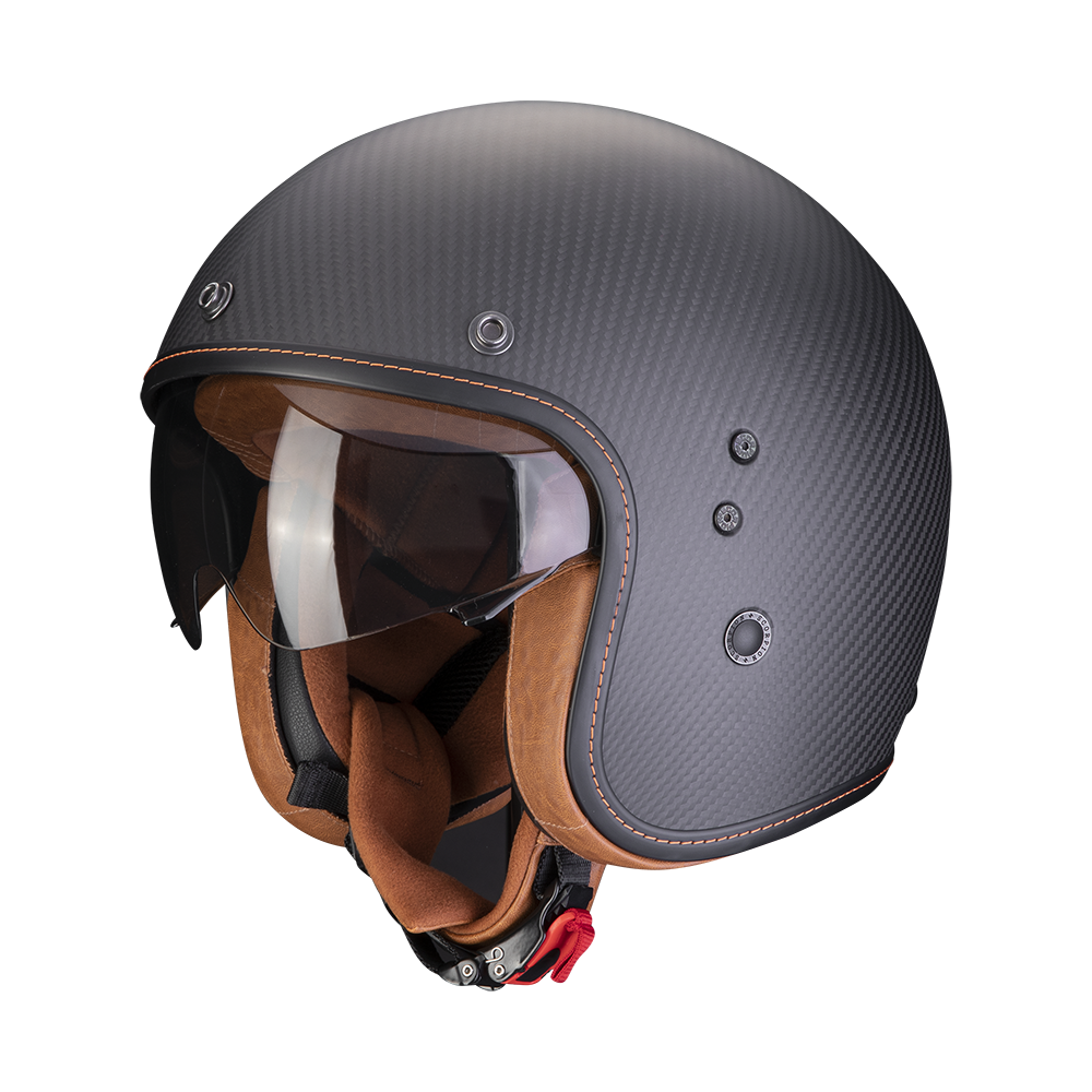 Casco Scorpion Belfast Evo Carbon Liso Mate Negro