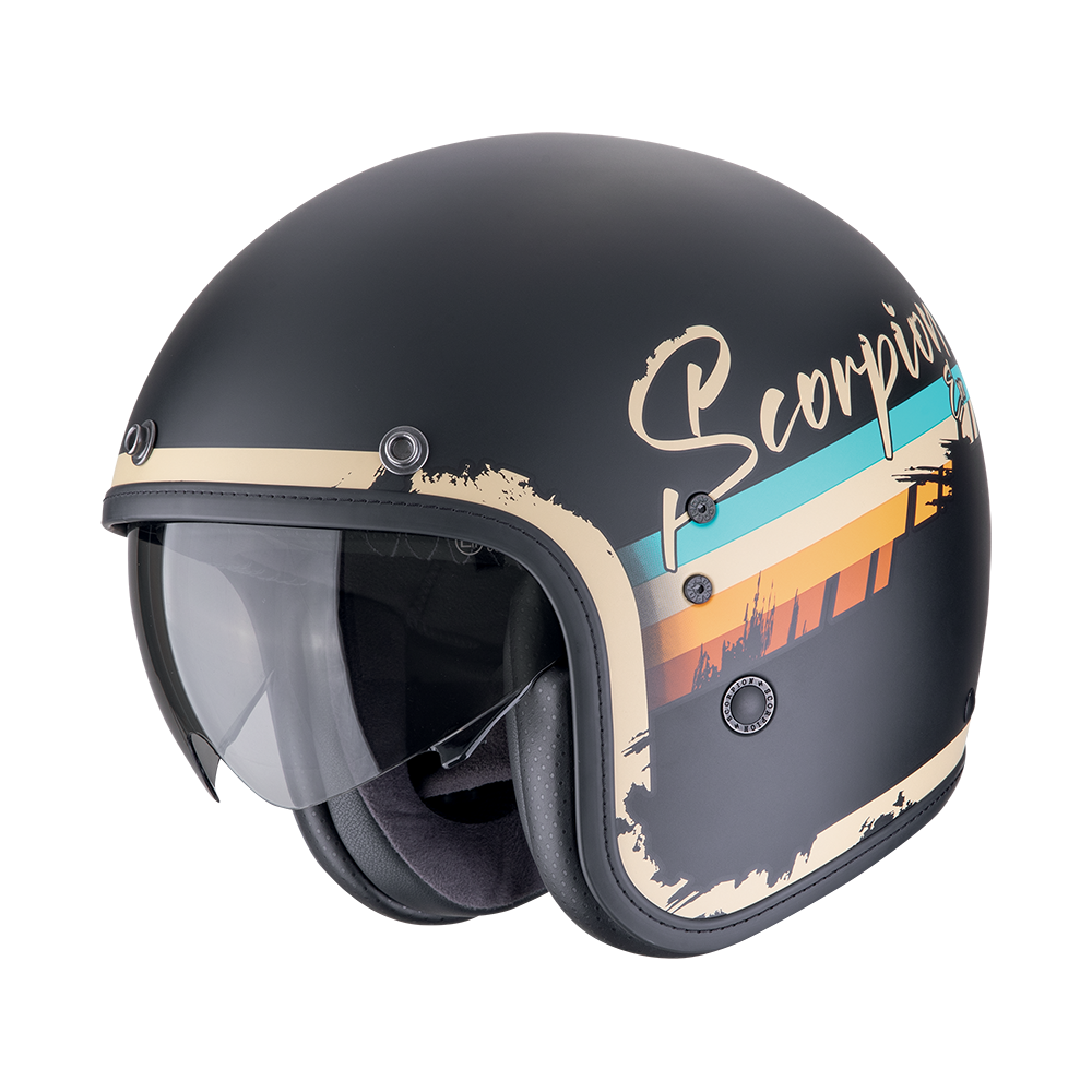 Casco Scorpion Belfast Evo Adonis Mate Negro-Beige