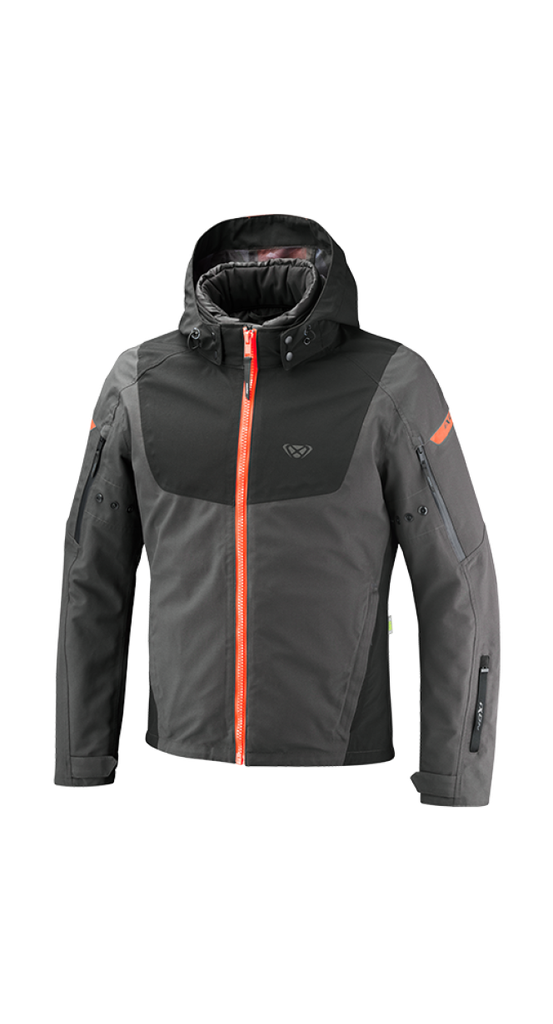 [100101150 4062 S] Chaqueta Ixon Burning Antracita/Negro/Rojo Vivo (S)