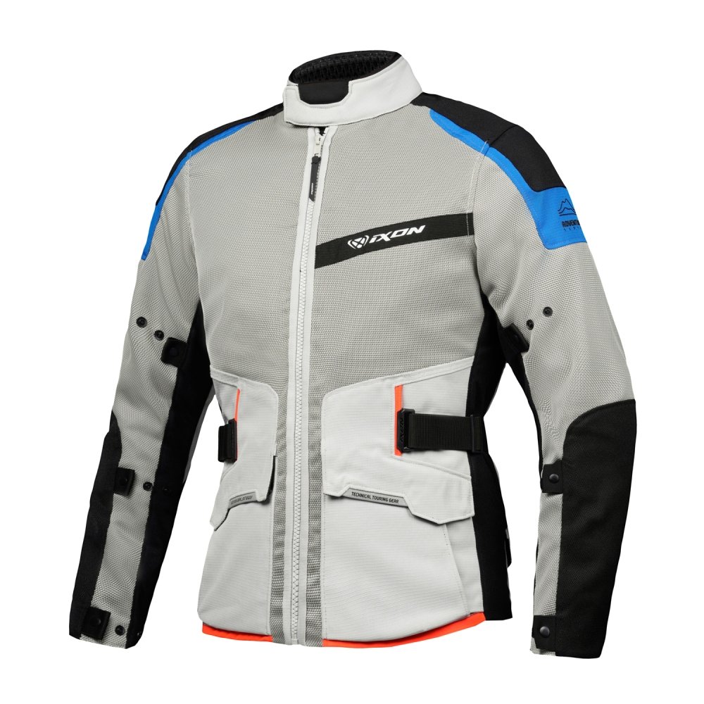 Chaqueta Ixon M-Njord Gris Claro/Azul/Rojo Vivo