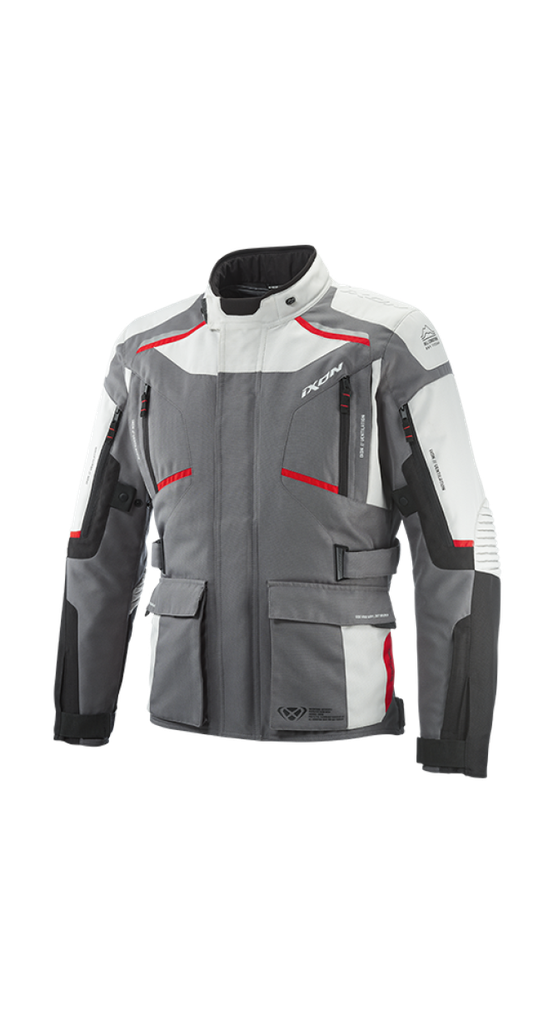 Chaqueta Ixon Midgard Gris/Negro/Rojo