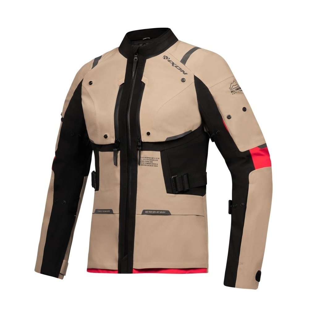 Chaqueta Ixon M-Skeid Mujer Arena/Negro/Rojo
