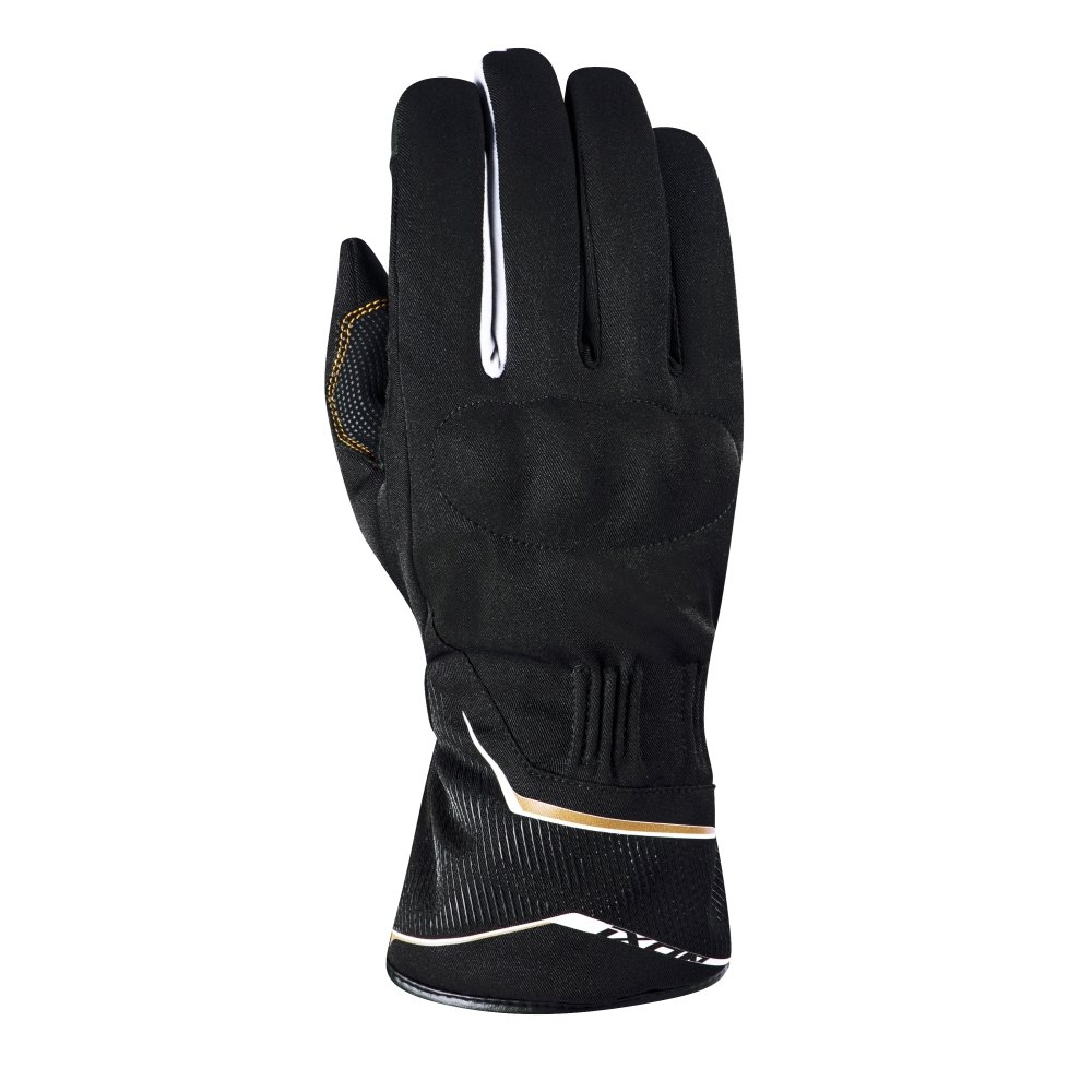 [300102017 1106 XS] Guantes Ixon Pro Globe Mujer Negro/Blanco/Oro (XS)
