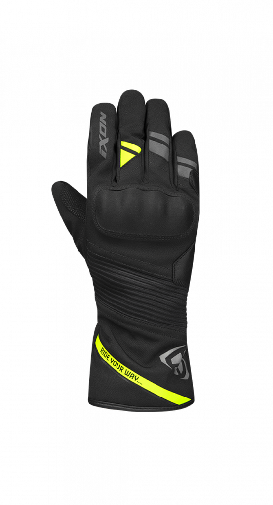 [300111085 1086 S] Guantes Ixon Pro Midgard Negro/Gris/Amarillo Vivo (S)