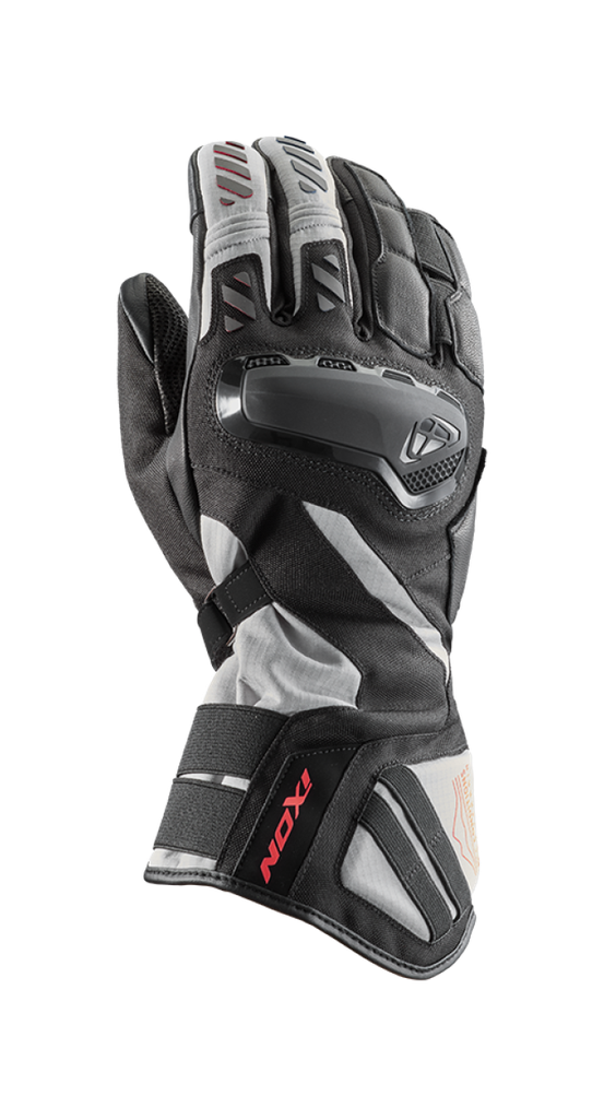 Guantes Ixon Ms Drakkar Negro/Gris/Rojo