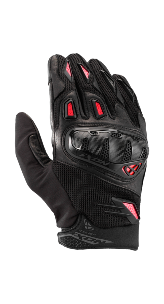 Guantes Ixon Rise Air 2 Negro/Rojo Vivo
