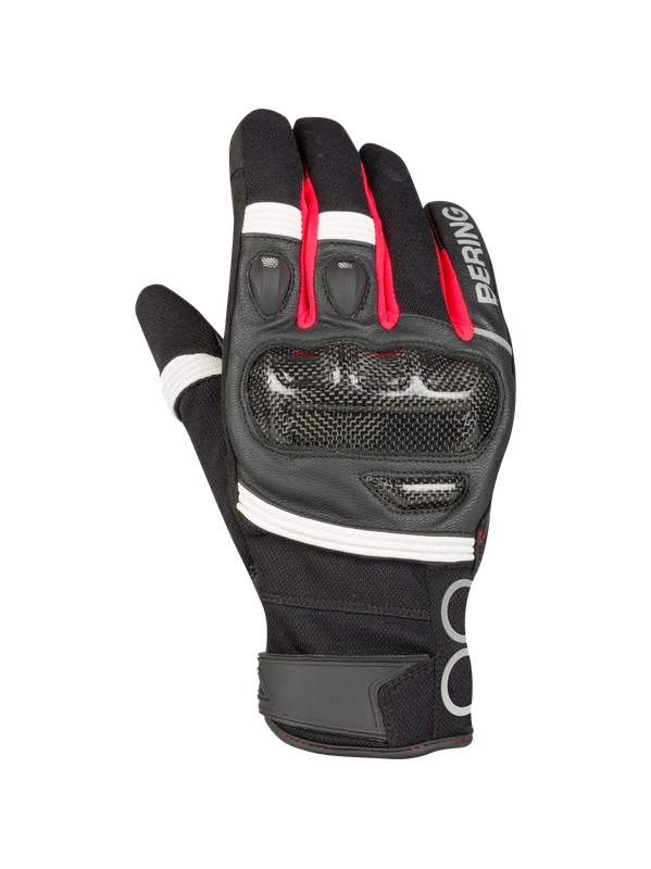 [BGE721T8] Guantes Bering Raid Negro/Blanco/Rojo (T8)