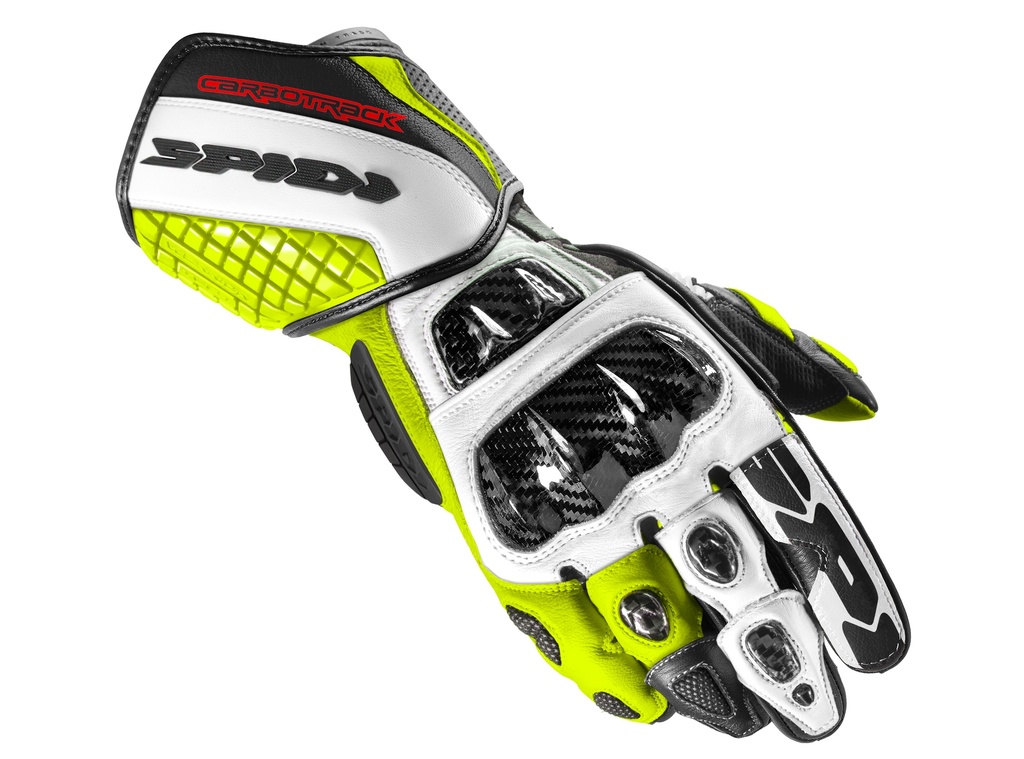Guantes Spidi Carbo Track EVO - Negro/Amarillo Fluor