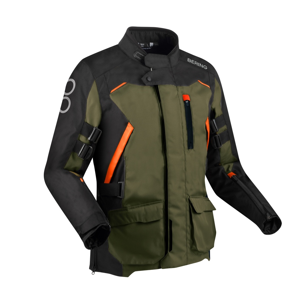 [BTV875S] Chaqueta Bering Zephyr Negro/Caqui/Naranja (S)