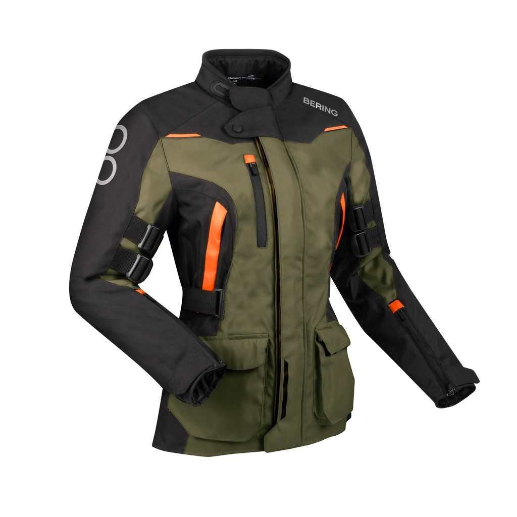 [BTV885T0] Chaqueta Bering Zephyr Mujer Negro/Caqui/Naranja (T0)