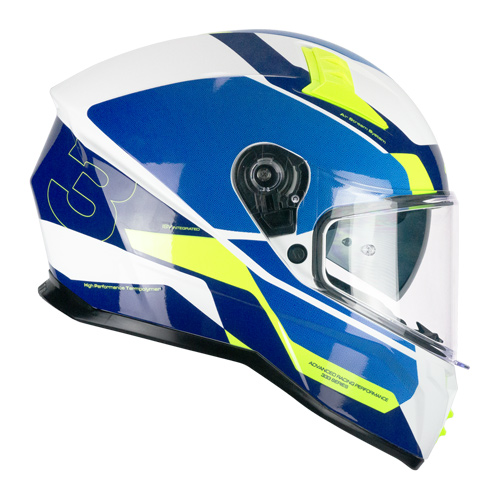 Casco Integral CGM 333G Onyx Sport Azul Amarillo Flúor