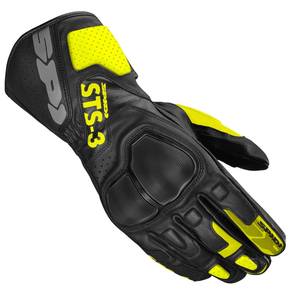 Guantes Spidi STS-3 - Negro/Amarillo Fluor